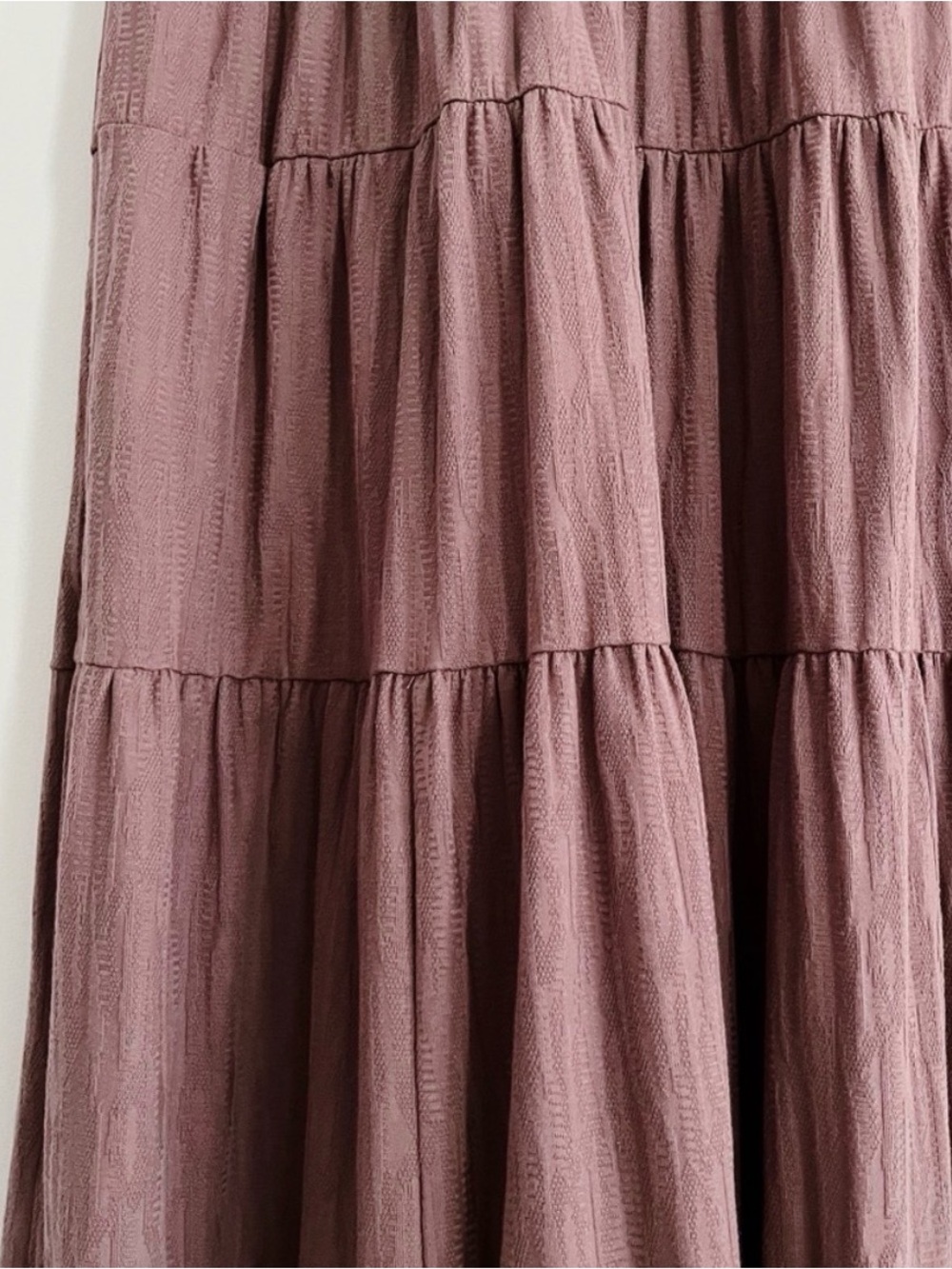 Anthropologie Maeve Gillian Tiered Maxi Dress Size M Taupe Boho Peasant Cottage - Picture 3 of 7